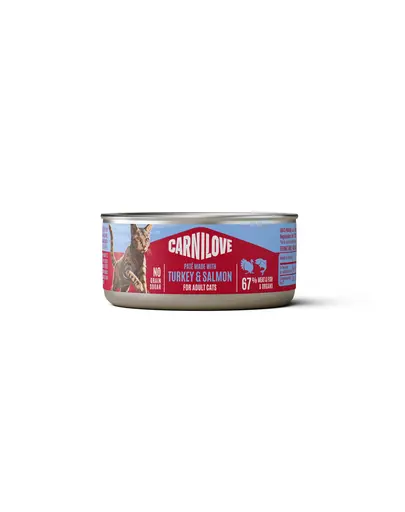 Hrana umeda pisici CARNILOVE Cat Can Pate curcan si somon 100 g
