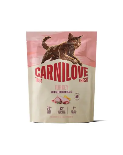 CARNILOVE True Fresh Cat Turkey Sterilised 400 g curcan, hrana pisici sterilizate