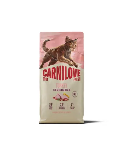 CARNILOVE True Fresh Cat Turkey Sterilised 2x6 kg hrana uscata pentru pisici sterilizate, cu curcan