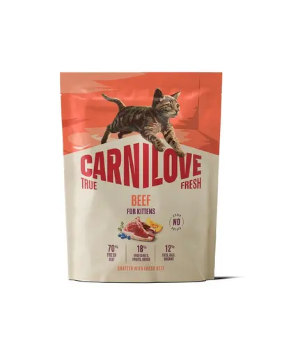 CARNILOVE True Fresh Cat Beef Kittens 400 g hrana pisoi de toate rasele, cu vita