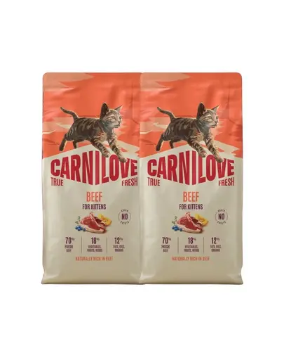 CARNILOVE True Fresh Cat Beef Kittens 2x6 kg hrana uscata pentru pisoi de toate rasele, cu vita