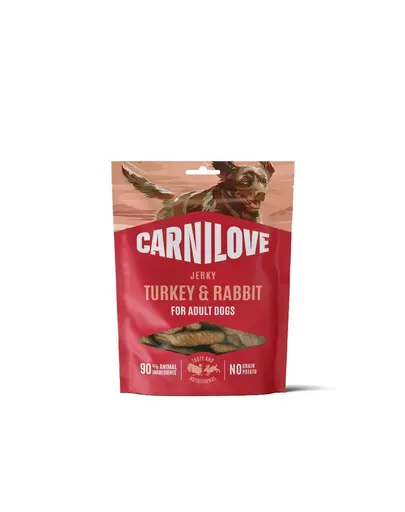 CARNILOVE Jerky Snack Turkey & Rabbit snack pentru caini 100 g