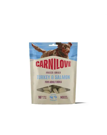 CARNILOVE Freeze-Dried Turkey & Salmon snack liofilizat pentru caini 60 g