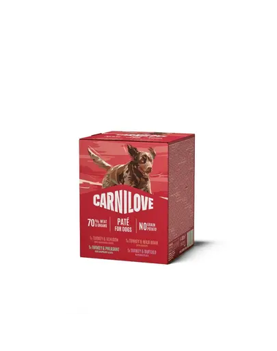 Hrana umeda caini CARNILOVE Dog Pouch Multipack 4x300g pate mix arome