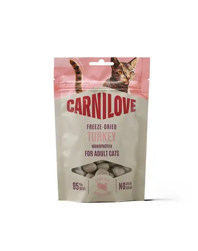 CARNILOVE Freeze-Dried Snack Turkey gustare pentru pisici, liofilizata 40 g