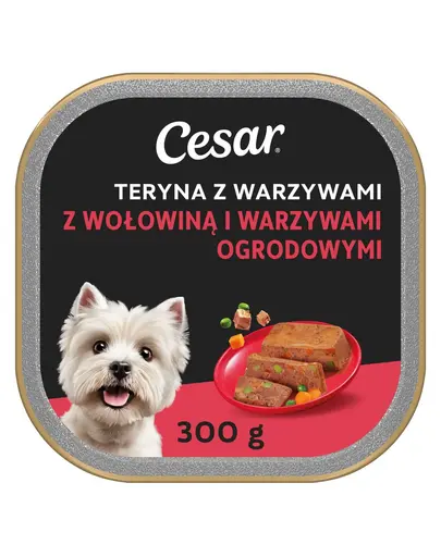 CESAR hrana umeda pate pentru caini adulti cu vita si legume 300 g
