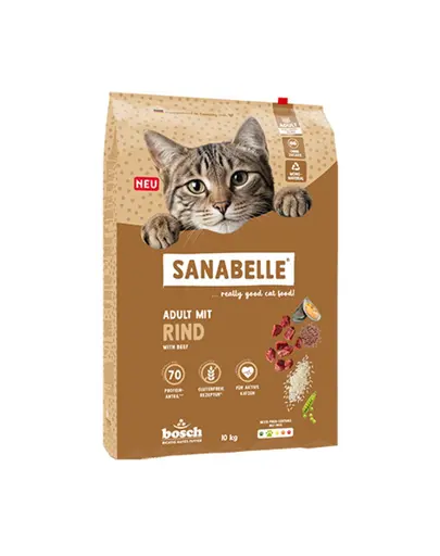 SANABELLE Classic Adult cu vita hrana pisici adulte active 10 kg