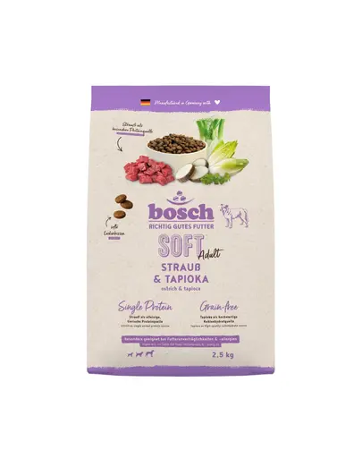 BOSCH HPC Soft Adult 2,5 kg strut si tapioca hrana semi-umeda monoproteica caini adulti