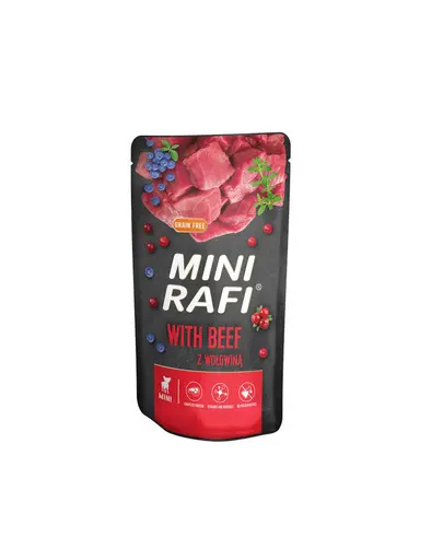 RAFI Mini hrana umeda cu vita pentru caini de rase mici 150 g