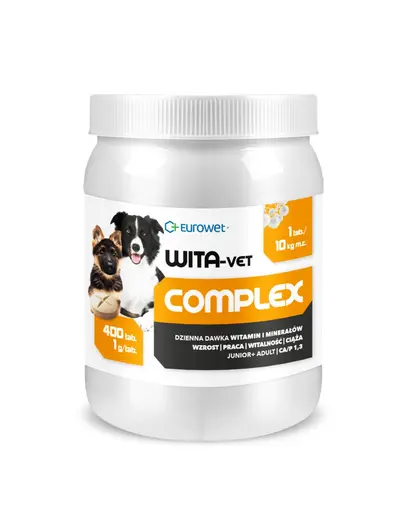 EUROWET Wita-Vet Complex vitamine si minerale pentru caini 400 tab x 1 g