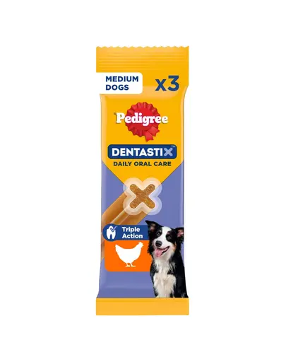 PEDIGREE DentaStix Medium batoane cu pui pentru caini de talie medie 3 buc, 77 g