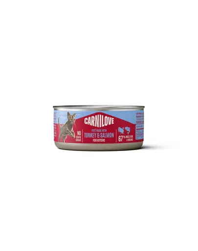 Pate pentru pisoi CARNILOVE Cat Can Pate curcan si somon 100 g