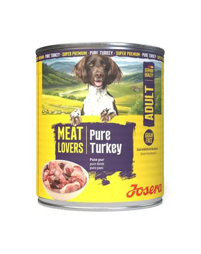 JOSERA Meat Lovers Pure Turkey cu curcan 800 g hrana umeda monoproteica fara cereale pentru caini adulti