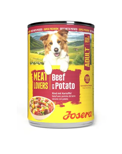 JOSERA Meat Lovers Menu 400 g hrana umeda caini adulti cu vita si cartofi, fara cereale