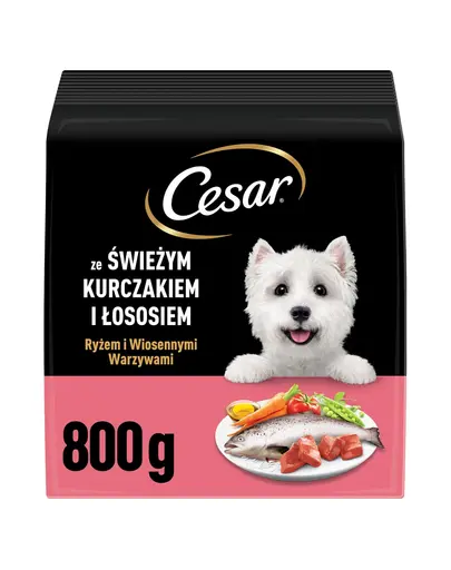 CESAR Adult hrana uscata caini de talie mica, cu pui si somon, 800 g