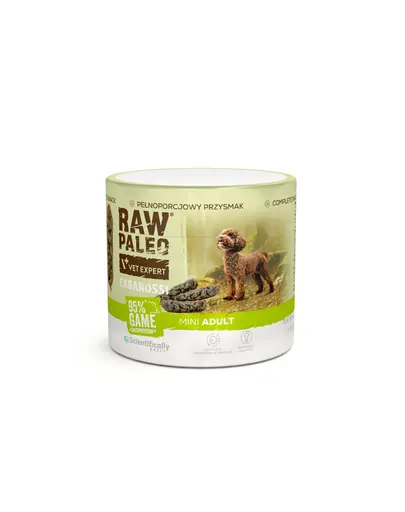RAW PALEO Cabanossi Game Mini carnaciori pentru caini mici, cu vanat 100 g