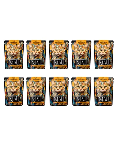 MAU Pate & Filet Curcan cu unt de arahide 10x85 g hrana umeda pentru pisici