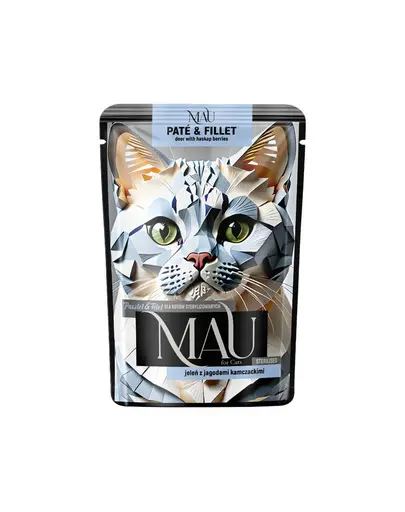 MAU Pate & Filet plic hrana pisici sterilizate, cu cerb si haskap 85 g