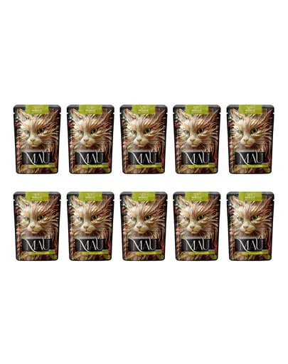 MAU Mus Vanat cu fructe de padure 10x85 g hrana umeda pentru pisici sterilizate