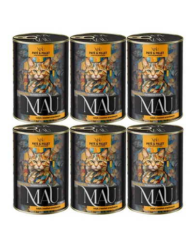 MAU Pate & Filet Curcan cu unt de arahide 6x400 g hrana umeda pentru pisici