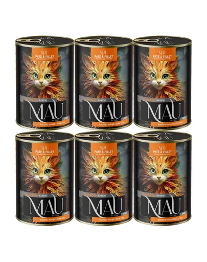 MAU Pate & Filet Rata cu mango si macese 6x400 g hrana umeda pentru pisoi