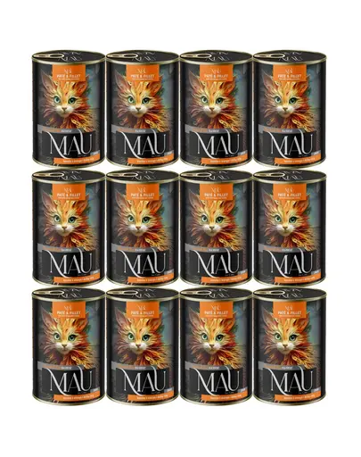 MAU Pate & Filet Rata cu mango si macese 12x400 g hrana umeda pentru pisoi