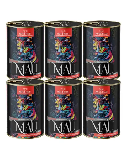 MAU Pate & Filet Vita cu cartofi dulci si rozmarin 6x400 g hrana umeda pentru pisici
