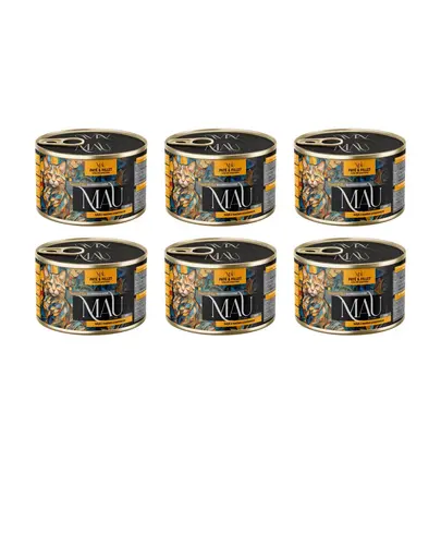 MAU Pate & Filet Curcan cu unt de arahide 6x185 g hrana umeda pentru pisici