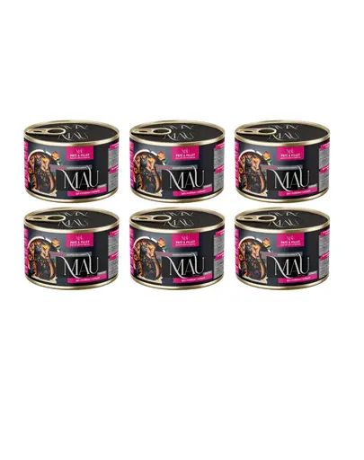 MAU Pate & Filet Rata cu iepure si zmeura 6x185 g hrana umeda pentru pisici sterilizate