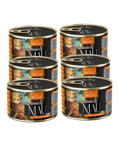 MAU Pate & Filet Rata cu mango si macese 6x185 g hrana umeda pentru pisoi