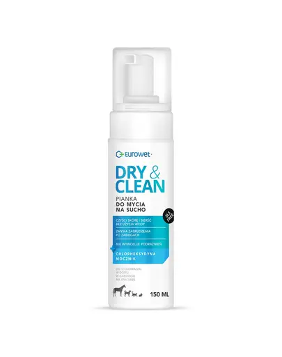 EUROWET Dry&Clean spuma pentru curatare fara apa caini si pisici 150 ml