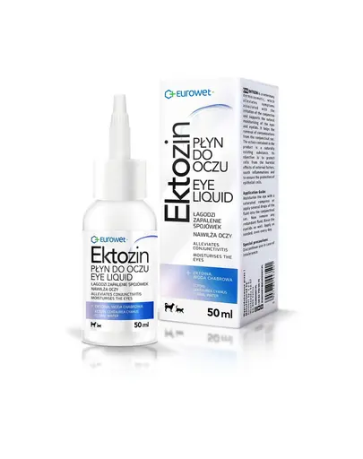EUROWET Ektozin solutie curatare ochi si pleoape caini si pisici 50 ml cu ectoina