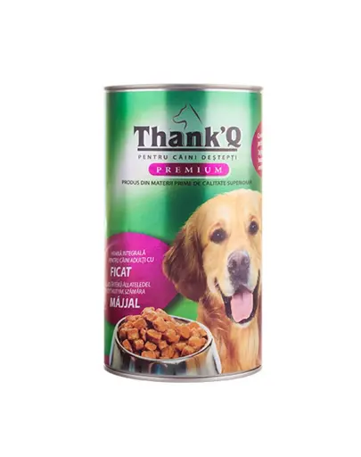 THANK'Q hrana pentru caini adulti cu ficat 1240 g
