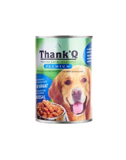 THANK'Q cu vanat 415 g hrana umeda pentru caini