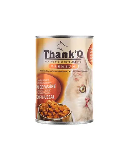 THANK'Q cu pui 415 g hrana umeda pentru pisici