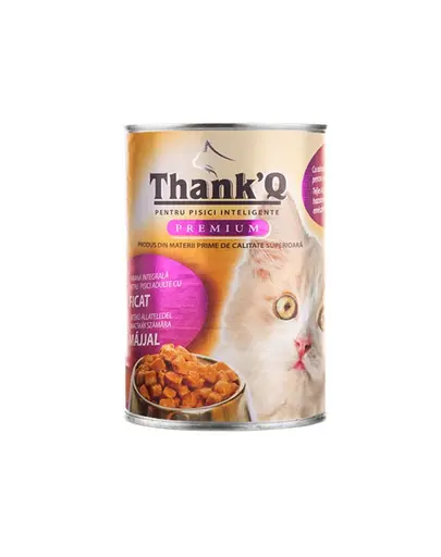 THANK'Q cu ficat 415 g hrana pentru pisici