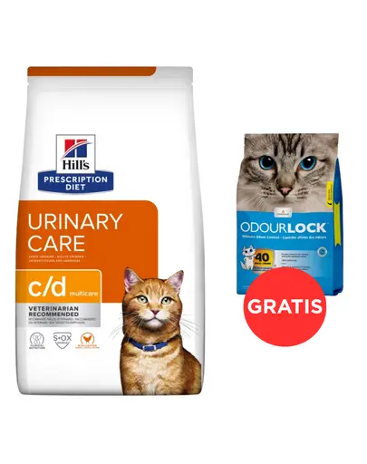 HILL'S Prescripition Diet Feline c/d Multicare pisici 8 kg + nisip litiera 6 kg GRATIS