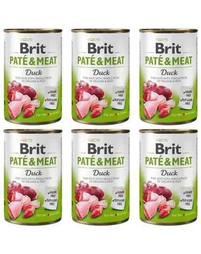 BRIT Pate&Meat Duck 6x400 g hrana caini, pateu cu rata