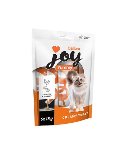 CALIBRA Joy Cat Yummy pasta cremoasa pentru pisici cu pui si creveti 5x15 g