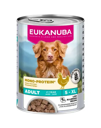 EUKANUBA Special Care Adult MonoProtein Chicken 400 g cu pui, hrana umeda monoproteica pentru caini