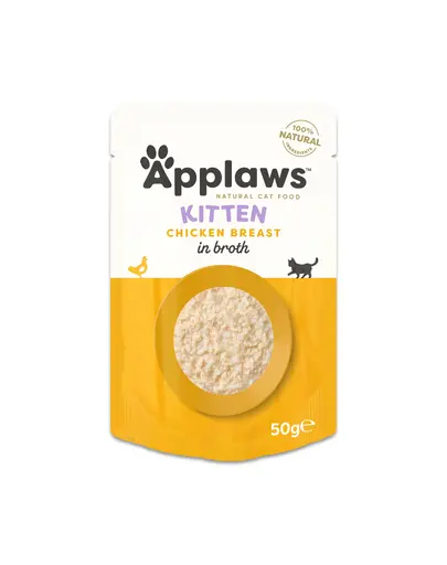 APPLAWS Kitten Chicken Breast in Broth 50 g hrana pentru pisoi, cu piept de pui in supa