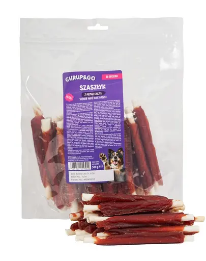 CHRUP&GO Frigaruie 24x500 g recompense pentru caini, cu piept de rata