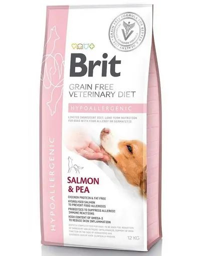 BRIT Veterinary Diet Dog Hypoallergenic 2x12 kg hrana uscata dietetica hipoalergenica pentru caini