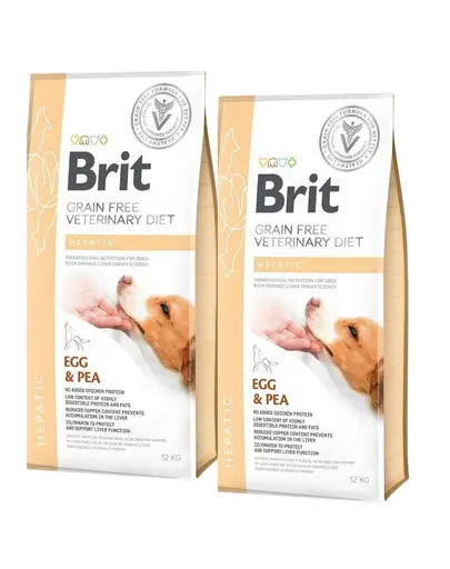 BRIT Veterinary Diet Dog Hepatic 2x12 kg hrana dietetica pentru caini cu afectiuni hepatice