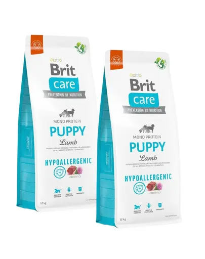 BRIT Care Hypoallergenic Puppy 2x12 kg cu miel, hrana uscata hipoalergenica pentru catei