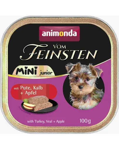 Hrana umeda catei rase mici junior ANIMONDA Mini 12x100g curcan vitel mar