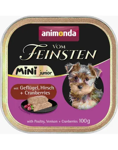 ANIMONDA Vom Feinsten Mini Junior 12x100g hrana umeda catei rase mici pui vanat
