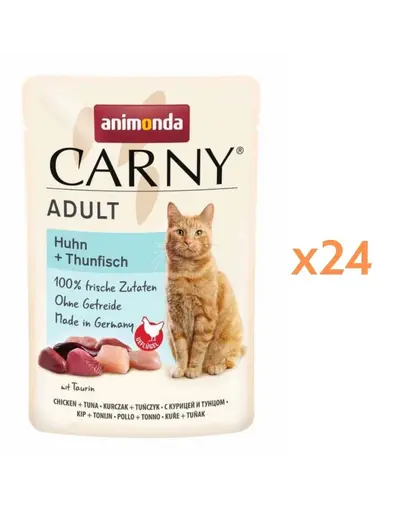 ANIMONDA Carny Adult hrana umeda pentru pisici cu pui si ton 24x85 g
