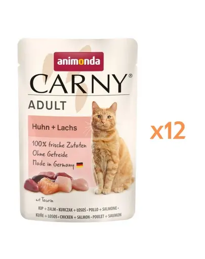 ANIMONDA Carny Adult Plic cu pui si somon 12x85 g hrana umeda pentru pisici