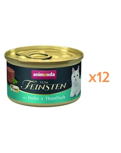 ANIMONDA Vom Feinsten Mousse hrana umeda tip mousse pentru pisici cu pui si ton 12x85 g